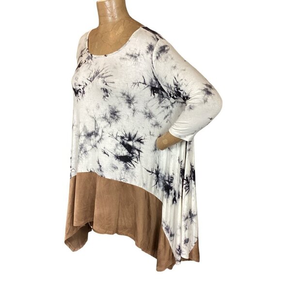 Fantastic Fawn USA BOHO Lagenlook Tie Dye Tunic Tee Top Sz S #313A - Picture 3 of 6